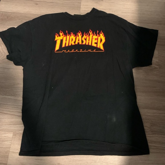 OVERSIZED Black Thrasher Tee - Picture 3 of 6